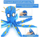 Brinquedo Para Cachorro Polvo Octopus Pelucia Pet Com Apito Interno Único