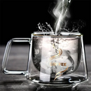 Caneca de Vidro de Parede Dupla Com Alça
