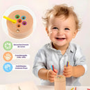 Brinquedo Educativo Montessori de Classificação de Cores Jogo de Encaixe de Varetas