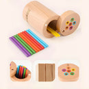 Brinquedo Educativo Montessori de Classificação de Cores Jogo de Encaixe de Varetas