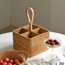 Cesta de Armazenamento de Vime em Rattan Feita a Mão