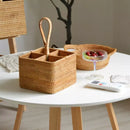 Cesta de Armazenamento de Vime em Rattan Feita a Mão