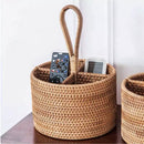 Cesta de Armazenamento de Vime em Rattan Feita a Mão
