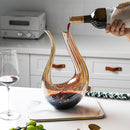 Decanter de Vinho Recipiente de Vidro Cisne Decantador Ambar
