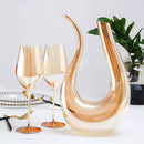Decanter de Vinho Recipiente de Vidro Cisne Decantador Ambar