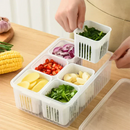 Kit Organizador de Geladeira Com 6 Recipientes