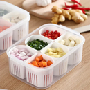 Kit Organizador de Geladeira Com 6 Recipientes