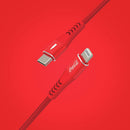 Cabo MFI Lightning para USB-C Vermelho | Elite Cable Coca-Cola